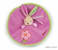 Plyšový zajačik na maznanie Colors-Round Doudou Rabbit Flower Kaloo v sukničke 18 cm v darčekovom balení pre najmenších