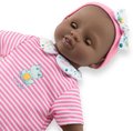 Bábika na kúpanie Baby Bath Alyzée Mon Premiere Poupon Corolle s čiernymi klipkajúcimi očami a žabou 30 cm od 18 mes