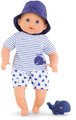 Bábika na kúpanie Baby Bath Marin Mon Premiere Poupon Corolle s modrými klipkajúcimi očami a veľrybou 30 cm od 18 mes