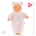 Bábika Bébé Calin Loving Teddy Bear Mon Premier Poupon Corolle s modrými klipkajúcimi očami a 2 doplnky 30 cm od 18 mes