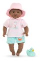 Bábika na kúpanie Baby Bath Alyzée Mon Premiere Poupon Corolle s hnedými klipkajúcimi očami a kačičkou 30 cm od 18 mes