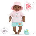 Bábika na kúpanie Baby Bath Alyzée Mon Premiere Poupon Corolle s hnedými klipkajúcimi očami a kačičkou 30 cm od 18 mes