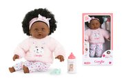 Bábika Bébé Calin Caroline Mon Premier Poupon Corolle s hnedými klipkajúcimi očami a 2 doplnky 30 cm od 18 mes