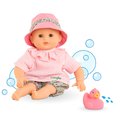 Bábika na kúpanie Baby Bath Coralie Mon Premiere Poupon Corolle s hnedými klipkajúcimi očami a kačičkou 30 cm od 18 mes