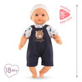 Bábika Bébé Calin Mael Teddy Bear Mon Premier Poupon Corolle s modrými klipkajúcimi očami 30 cm od 18 mes