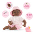 Bábika do vody Baby Bath Alyzée Mon Premiere Poupon Corolle s klobúčikom s hnedými klipkajúcimi očami a kačičkou 30 cm od 18 mes