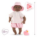 Bábika do vody Baby Bath Alyzée Mon Premiere Poupon Corolle s klobúčikom s hnedými klipkajúcimi očami a kačičkou 30 cm od 18 mes