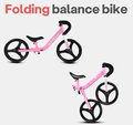 Balančné odrážadlo skladacie Folding Balance Bike Pink smarTrike z hliníka s ergonomickými úchytmi od 2-5 rokov