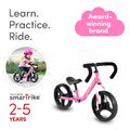 Balančné odrážadlo skladacie Folding Balance Bike Pink smarTrike ružové z hliníka s ergonomickými úchytmi od 2-5 rokov a chrániče ako darček