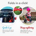 Balančné odrážadlo skladacie Folding Balance Bike Red smarTrike z hliníka s ergonomickými úchytmi od 2-5 rokov