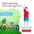 Balančné odrážadlo skladacie Folding Balance Bike Red smarTrike červené z hliníka s ergonomickými úchytmi od 2-5 rokov a chrániče ako darček