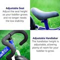 Balančné odrážadlo skladacie Folding Balance Bike Blue smarTrike z hliníka s ergonomickými úchytmi od 2-5 rokov