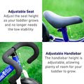 Balančné odrážadlo skladacie Folding Balance Bike Blue smarTrike modré z hliníka s ergonomickými úchytmi od 2-5 rokov a chrániče ako darček