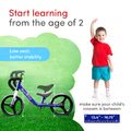 Balančné odrážadlo skladacie Folding Balance Bike Blue smarTrike modré z hliníka s ergonomickými úchytmi od 2-5 rokov a chrániče ako darček