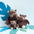 Plyšový hrošík Hippo Histoire d’ Ours v darčekovom balení hnedý 14 cm od 0 mes
