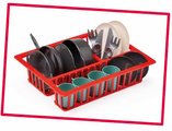 Sušička riadu Draining Board 100% Chef Écoiffier 25 cm s taniermi pohármi a príbormi 19 dielov od 18 mes