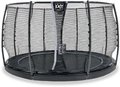 Trampolína s ochrannou sieťou Dynamic Groundlevel Exit Toys do zeme okrúhla 366 cm priemer čierna