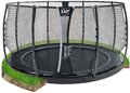 Trampolína s ochrannou sieťou Dynamic Groundlevel Exit Toys do zeme okrúhla 427 cm priemer čierna