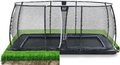 Trampolína s ochrannou sieťou Dynamic Groundlevel Black Exit Toys do zeme 305*519 cm čierna