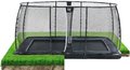 Trampolína s ochrannou sieťou Dynamic Groundlevel Exit Toys do zeme 244*427 cm čierna