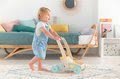 Drevené chodítko a kočík Wooden Baby Walker Pilow Corolle s mäkkým vankúšom pre bábiku od 12 mes