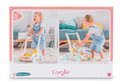 Drevené chodítko a kočík Wooden Baby Walker Pilow Corolle s mäkkým vankúšom pre bábiku od 12 mes