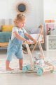 Drevené chodítko a kočík Wooden Baby Walker Pilow Corolle s mäkkým vankúšom pre bábiku od 12 mes