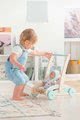 Drevené chodítko a kočík Wooden Baby Walker Pilow Corolle s mäkkým vankúšom pre bábiku od 12 mes