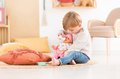 Obedová súprava s podbradníkom Mealtime Set Corolle pre 30 cm bábiku 5 doplnkov od 18 mes