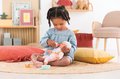 Obedová súprava s podbradníkom Mealtime Set Corolle pre 30 cm bábiku 5 doplnkov od 18 mes