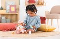 Obedová súprava s podbradníkom Mealtime Set Corolle pre 30 cm bábiku 5 doplnkov od 18 mes