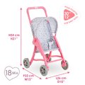 Športový kočík so sklápacou strieškou Flowered Stroller Corolle pre 30 cm bábiku od 18 mes