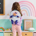 Batoh s klokankou Baby Doll Carrier Backpack Stars Corolle modrý pre 30 cm bábiku nastaviteľné popruhy