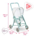 Športový kočík pre bábiku Stroller Stars Corolle modrý so sklápacou strieškou pre 30 cm bábiku od 18 mes