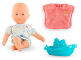 Bábika do vane Mini Bath Set Mon Premier Poupon Corolle s hnedými očami so županom a loďkou 20 cm od 18 mes