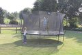 Trampolína s ochrannou sieťou Silhouette trampoline Pink Exit Toys okrúhla priemer 305 cm ružová