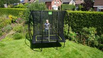 Trampolína s ochrannou sieťou Silhouette trampoline Exit Toys 153*214 cm čierna