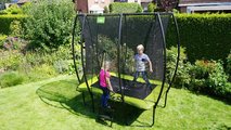 Trampolína s ochrannou sieťou Silhouette trampoline Exit Toys 153*214 cm zelená