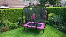 Trampolína s ochrannou sieťou Silhouette trampoline Pink Exit Toys 153*214 cm ružová