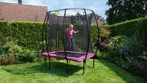 Trampolína s ochrannou sieťou Silhouette trampoline Pink Exit Toys 153*214 cm ružová