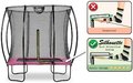 Trampolína s ochrannou sieťou Silhouette trampoline Pink Exit Toys 153*214 cm ružová