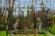 Trampolína s ochrannou sieťou Silhouette trampoline Exit Toys 244*366 cm čierna