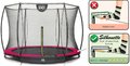 Trampolína s ochrannou sieťou Silhouette Ground Pink Exit Toys prízemná priemer 244 cm ružová