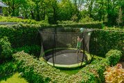 Trampolína s ochrannou sieťou Silhouette Ground Exit Toys prízemná priemer 366 cm zelená
