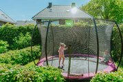 Trampolína s ochrannou sieťou Silhouette Ground Pink Exit Toys prízemná priemer 366 cm ružová