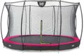 Trampolína s ochrannou sieťou Silhouette Ground Pink Exit Toys prízemná priemer 366 cm ružová