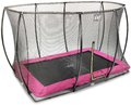 Trampolína s ochrannou sieťou Silhouette Ground Pink Exit Toys prízemná 214*305 cm ružová