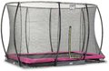 Trampolína s ochrannou sieťou Silhouette Ground Pink Exit Toys prízemná 244*366 cm ružová