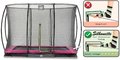 Trampolína s ochrannou sieťou Silhouette Ground Pink Exit Toys prízemná 244*366 cm ružová