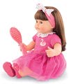 Bábika Alice s hnedými vlasmi Mon Grand Poupon Corolle 36 cm s hnedými klipkajúcimi očami a hrebeňom